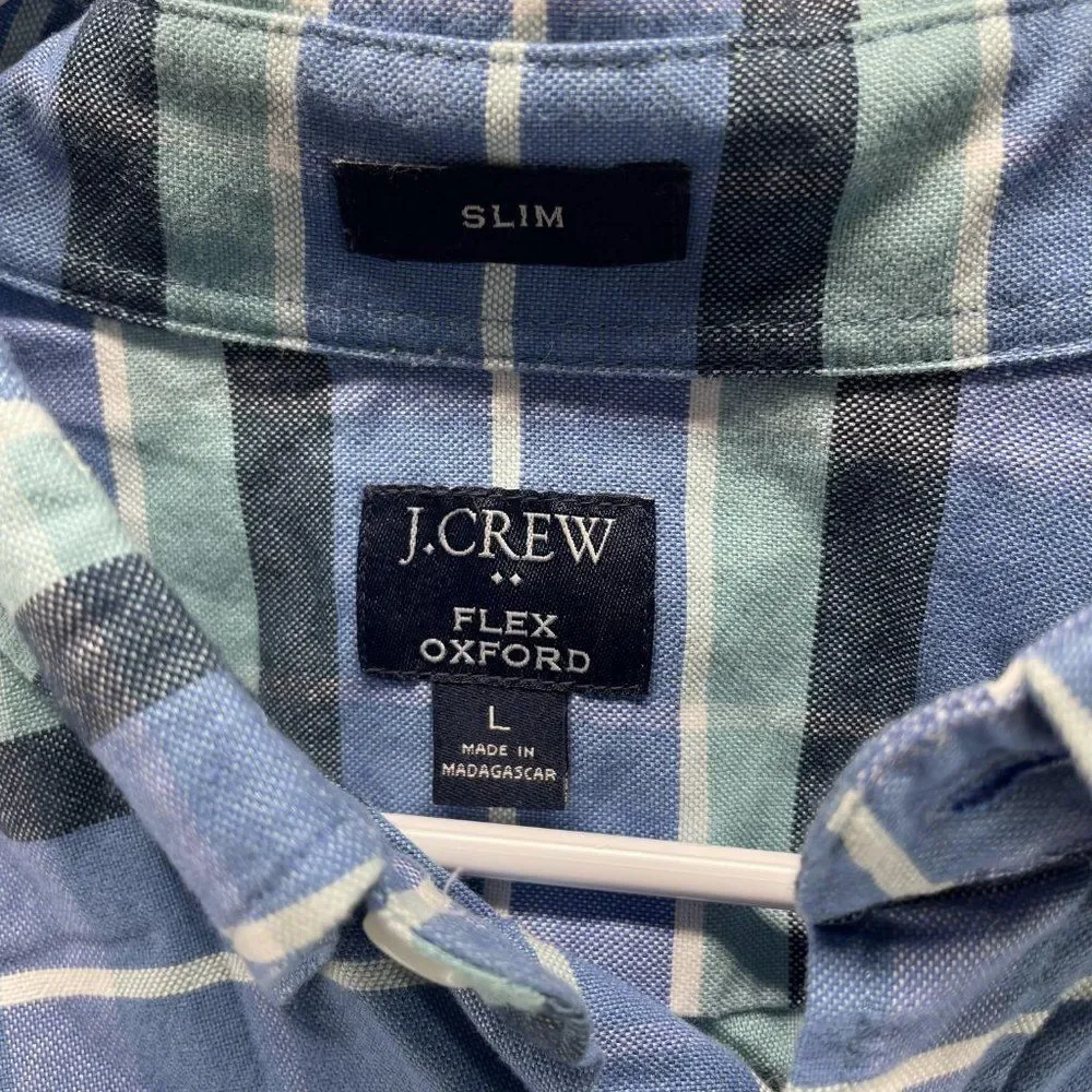 J Crew Shirt Men Large Adult Casual Blue Button Up Long Sleeve Outdoors Collared - Picture 3 of 11